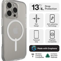 ZAGG Crystal Palace Snap for MagSafe Cell Phone Case Clear Online