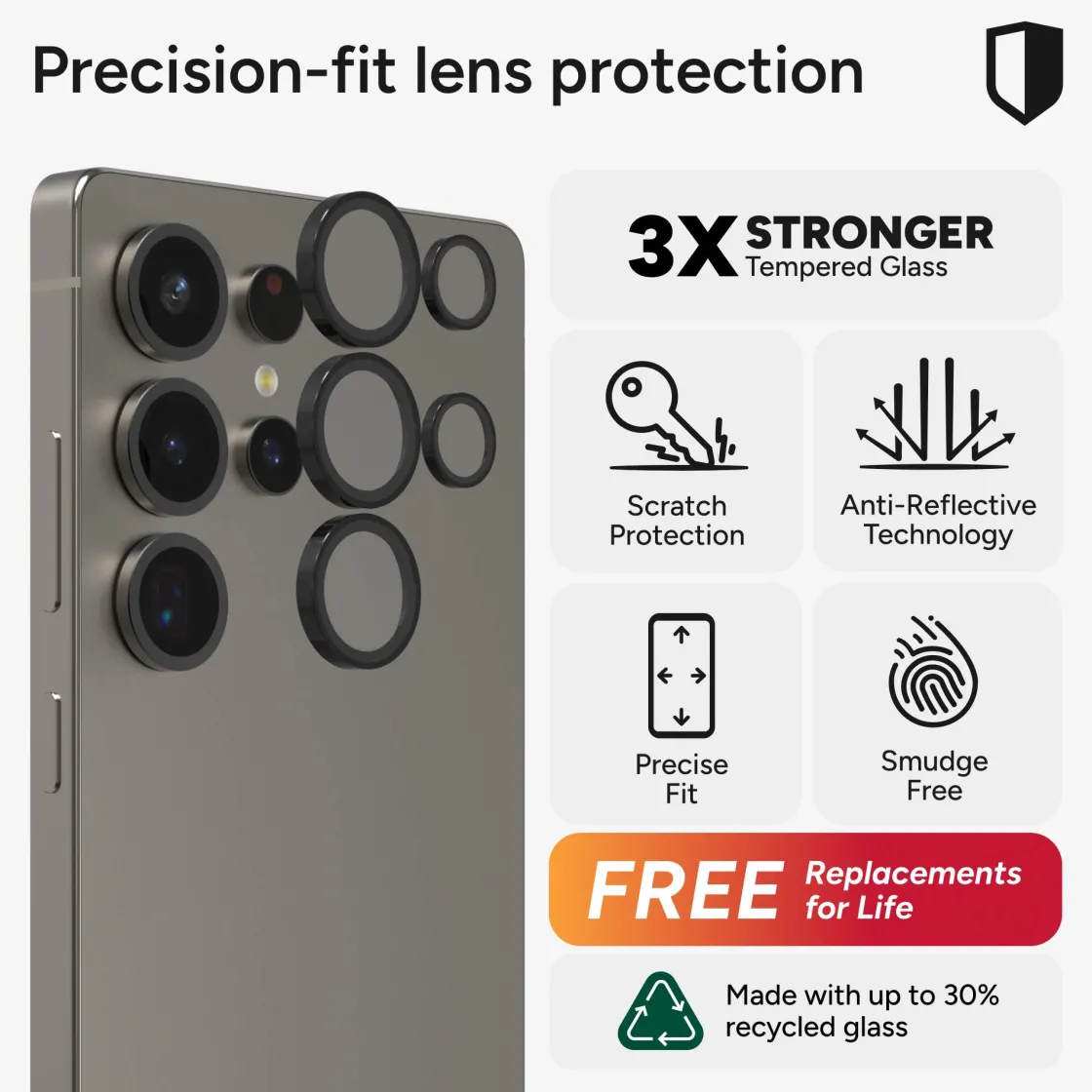 InvisibleShield Glass Elite Camera Lens Screen Protector Hot