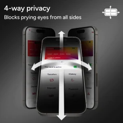InvisibleShield Glass Elite 4-Way Privacy Screen Protector Hot