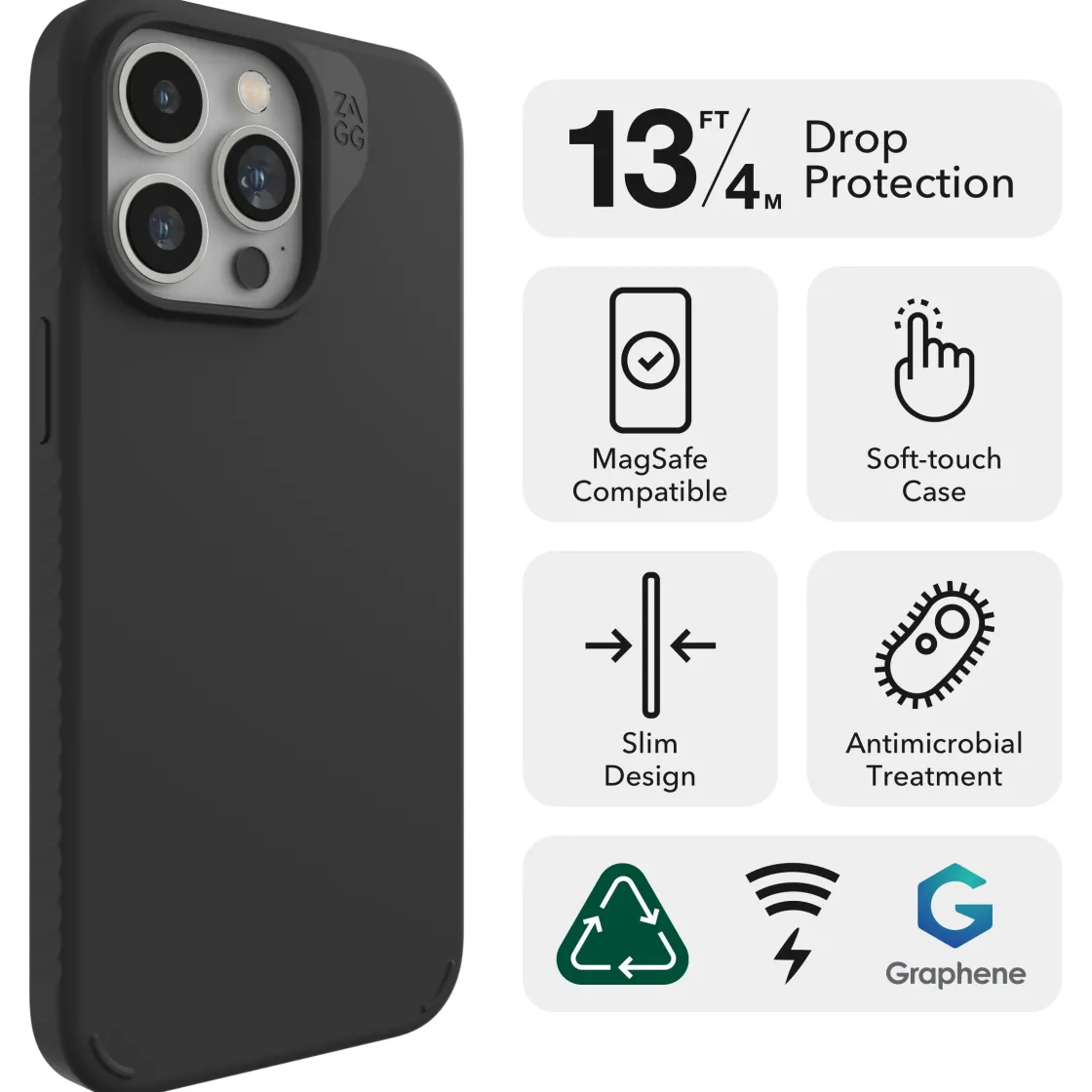 ZAGG Manhattan Snap for MagSafe Slim Cell Phone Case New
